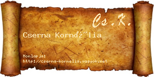 Cserna Kornélia névjegykártya