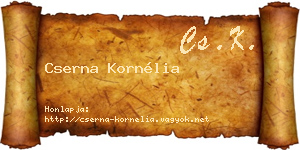 Cserna Kornélia névjegykártya